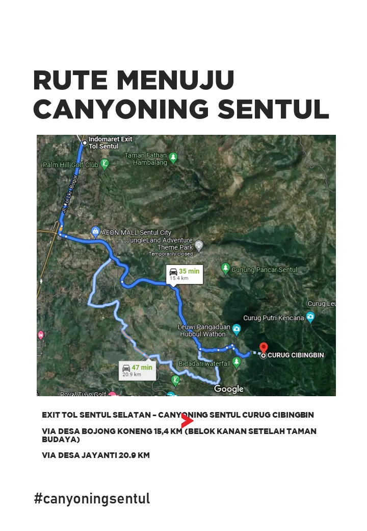canyoning sentul